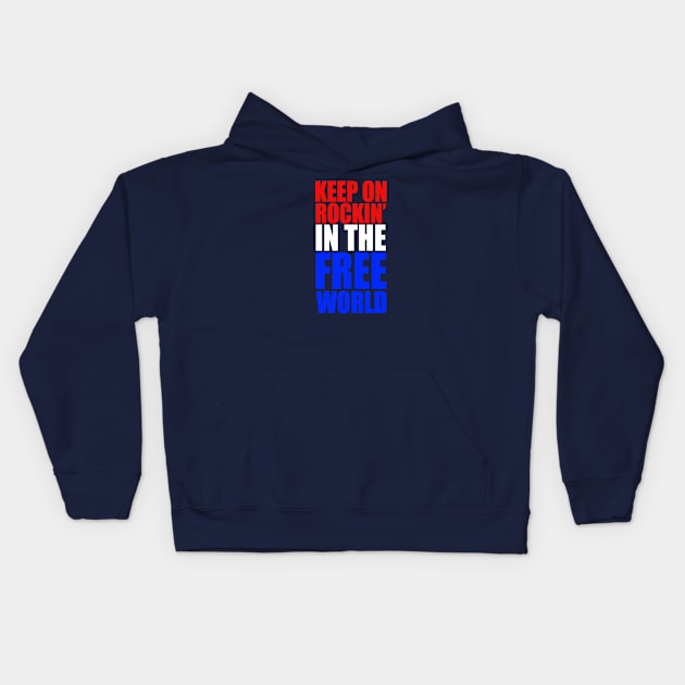 Keep on Rockin' in the Free World! Kids Hoodie by RetroZest